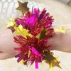 6 Stuks Metallic Pompons Cheerleading Elastische Haarbanden Podiumoptreden Elastische Band Armband met Ster Decoratie Viering Volleybalwedstrijd Pols
