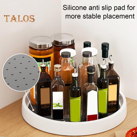 Lazy Susan Turntable Organizer Spice Holder 360-Degree Rotatable Large Capacity Non-Slip Base Design Storage Holder