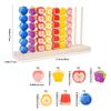Kinder Lernspiel Früchteform Ringspiel Farberkennung Puzzle Bausteine Spielzeug für Kinder Kognitive Entwicklung