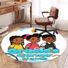 Custom Name Gracie's Corner Printed Round Rug Carpet Chair Rug Area Rug Entryway Doormats,for Office Chair Living Room Bedroom Kitchen Room.