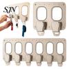Einzigartiges Geschenk für Vielflieger Wandmontierter Schlüsselhalter im Design einer Flugzeugsicherheitsgurtschnalle Eingangsbereich, Abnehmbarer Ring Eingangsbereich Halter Rack