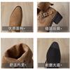 Belt buckle casual Martin boots women's medium boots 2025 autumn and winter new round head solid color thick medium heel fashion boots women