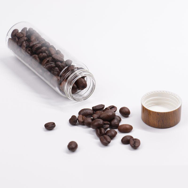 Wooden Coffee Bean Bowl Walnut Wood Coffee Bean Measuring Container Espresso Dosing Cup Tea Leaf Display Tray Coffee Accessories