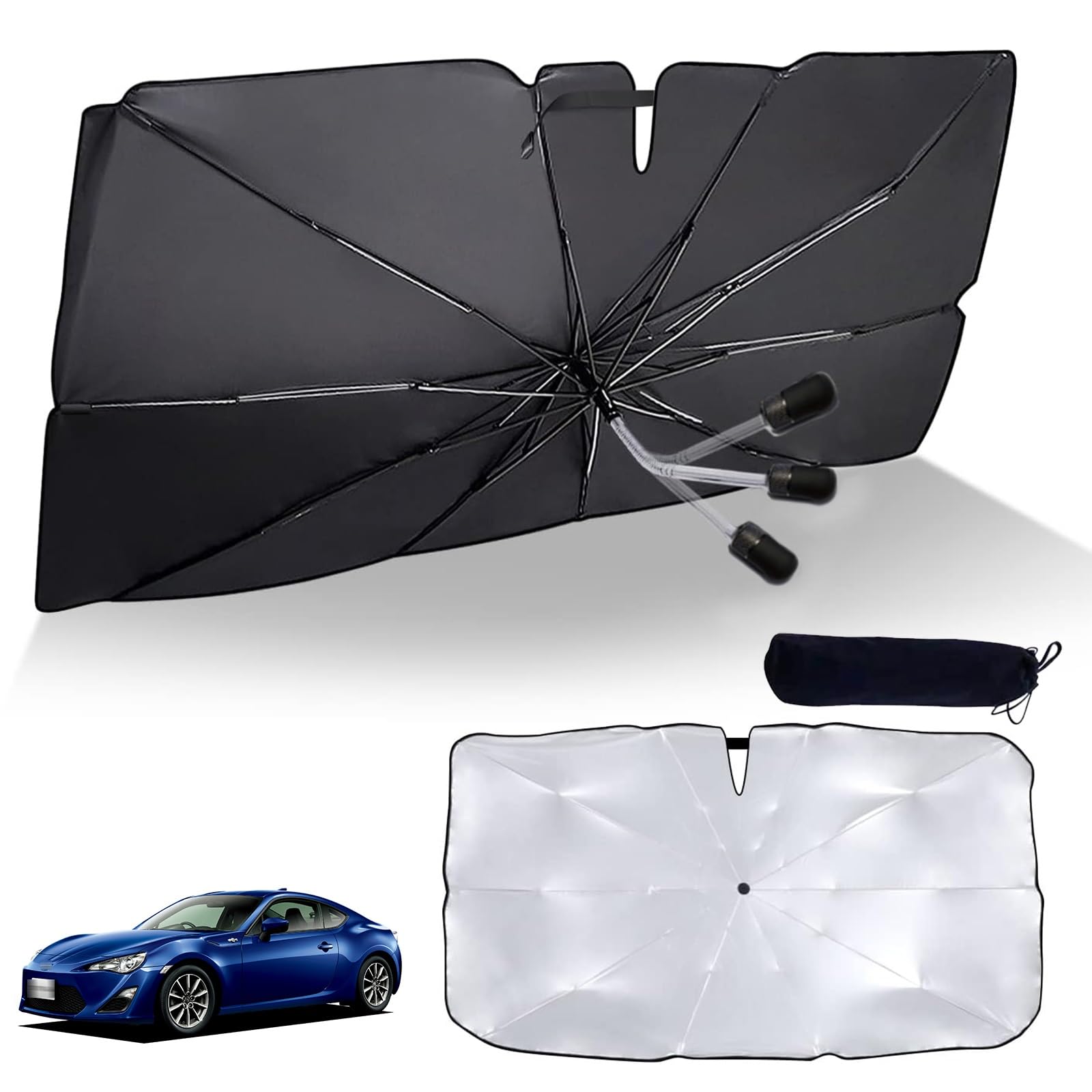 Toyota 86 ZN6 Subaru BRZ ZC6 Car Umbrella Sunshade 360° Bendable Umbrella Pattern, 10 86 ZN6