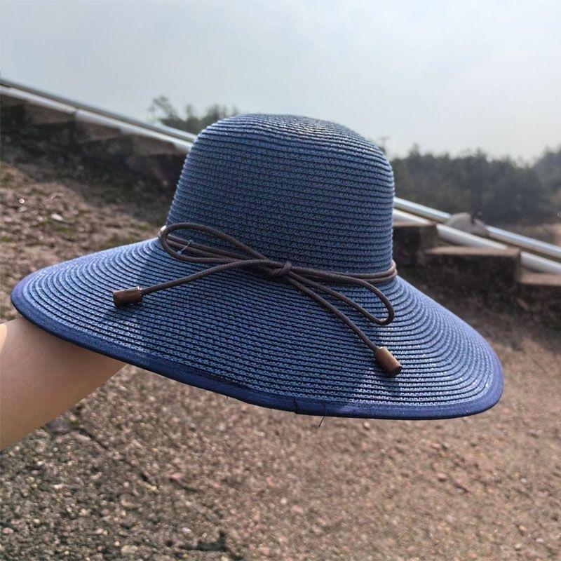 Summer new sun hat children's sunshade straw hat casual big-brimmed beach hat seaside travel foldable sunscreen hat