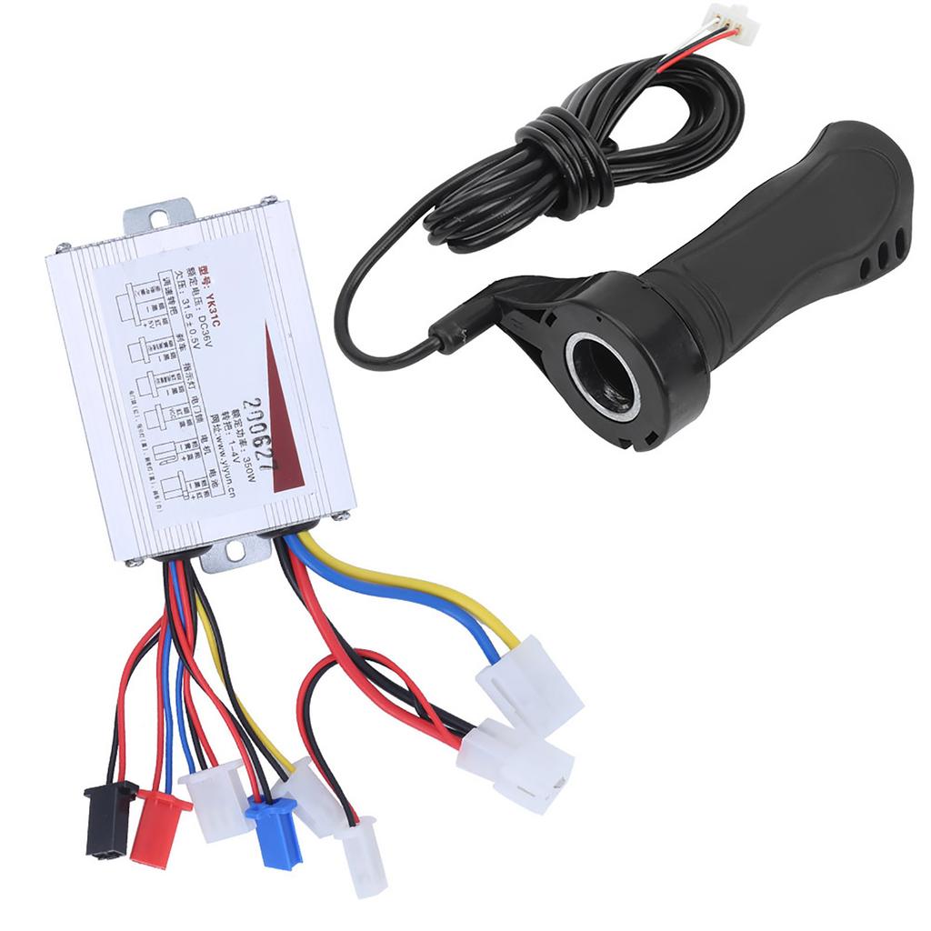 36V 350W Colorful Heads Electric Bicycle Controller and Lengthen Cable Throttle Grip Set