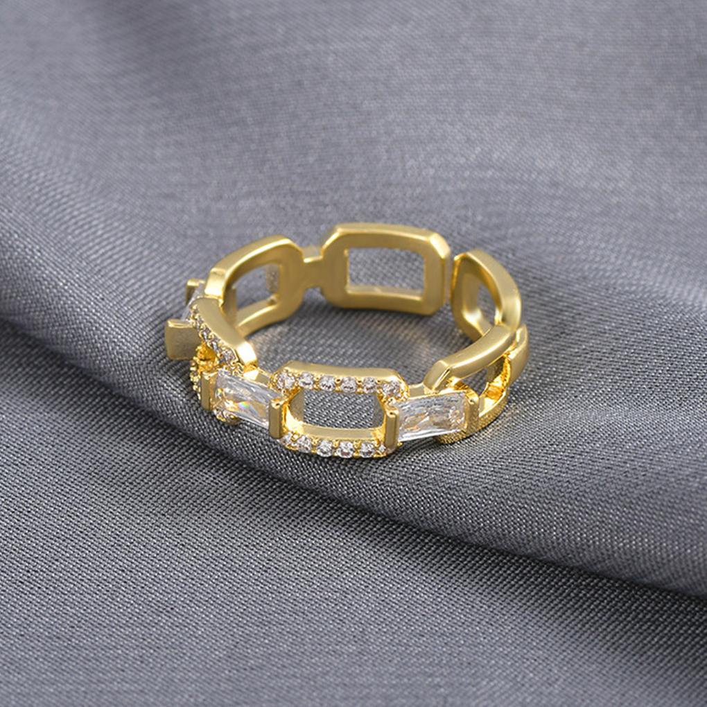 Women Ring Fashion Crystal Embedded Decorative Hand Jewelry Rhinestone Dressing Elegant Trendy Decoration Craft Hanging