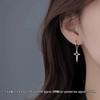 2024 Four-Pointed Star 925 Sterling Silver Needle Stud Earrings: High-End Light Luxury Women's Ear Jewelry