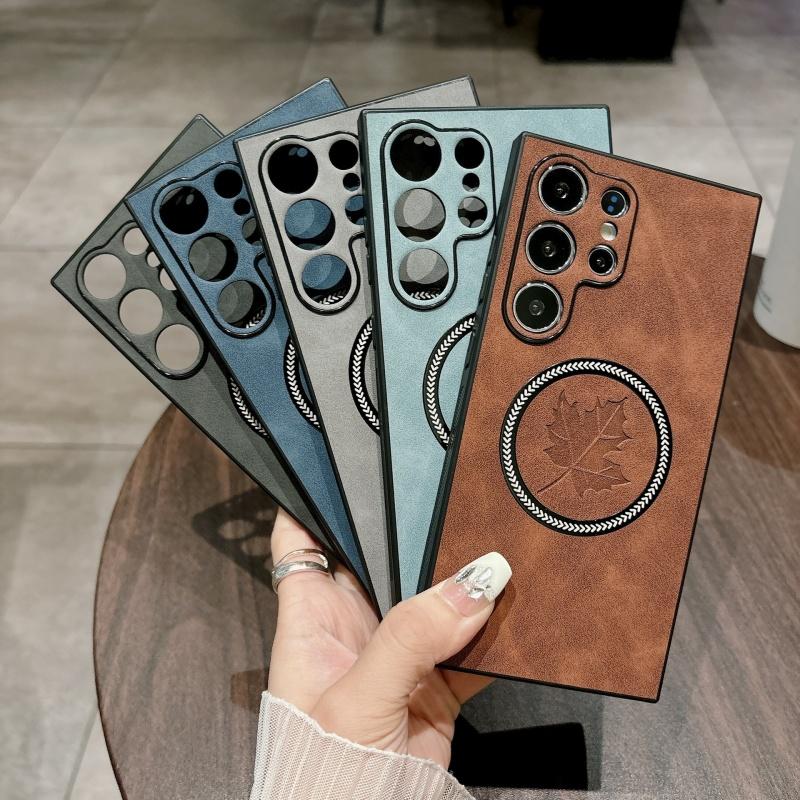 Retro Ledertasche für Samsung Galaxy S25 S24 S23 S22 S21 Note 20 Ultra FE Note20 S 25 24 23 S24FE für Magsafe Magnetabdeckung