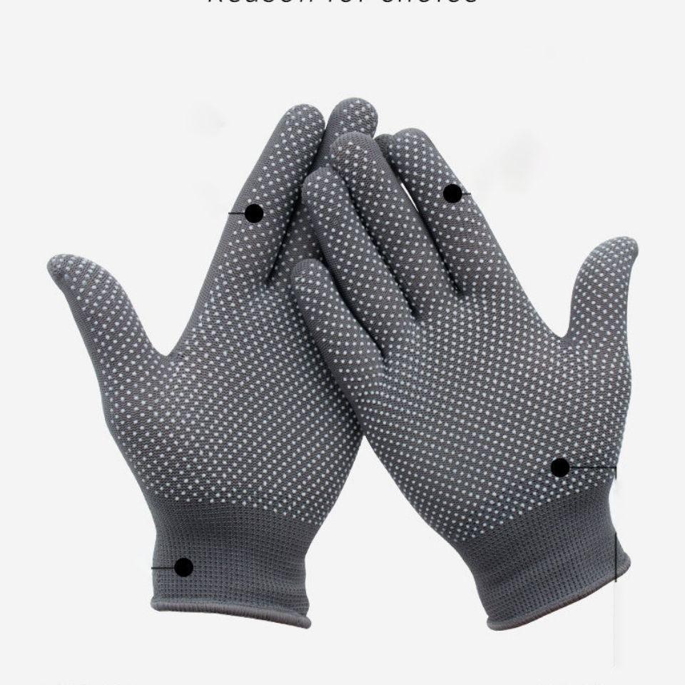 Labor Protection Gloves, Thin Nylon Anti Slip, Men's and Women's Wear-resistant Breathable Gloves