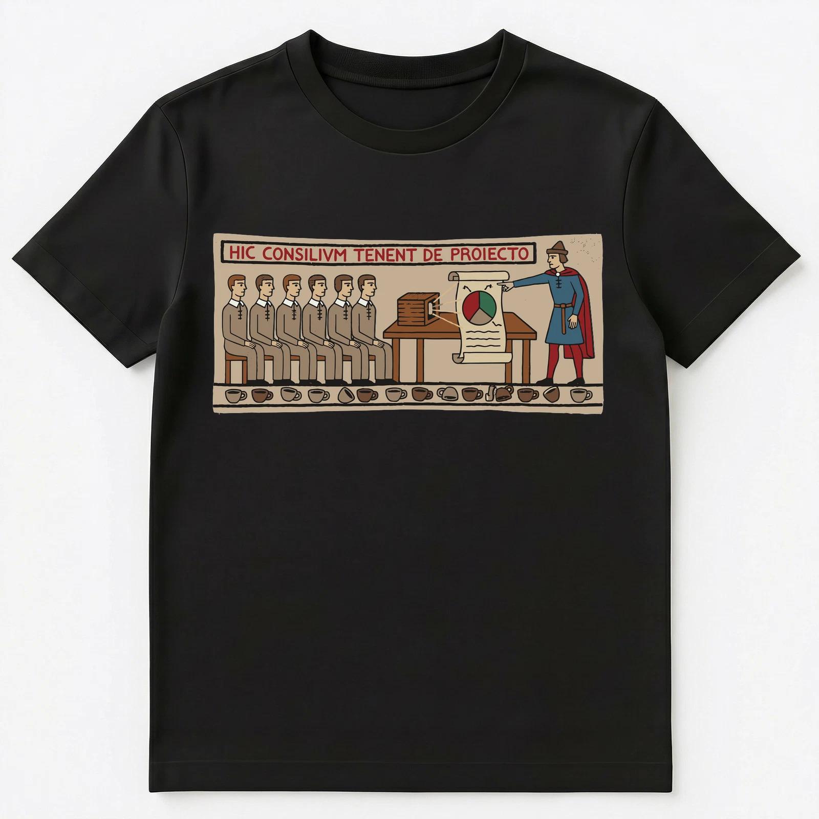 Project Manager Office Meeting Medieval Humor Corporate Unisex T-Shirt 3XL