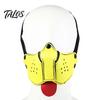 Roleplay Fetish Gear Neoprene Puppy Tongue Mask, Adjustable Muzzle Mouth Gag for Couples, Elastic Breathable Halloween Party Mask Dog Role Play, BDSM