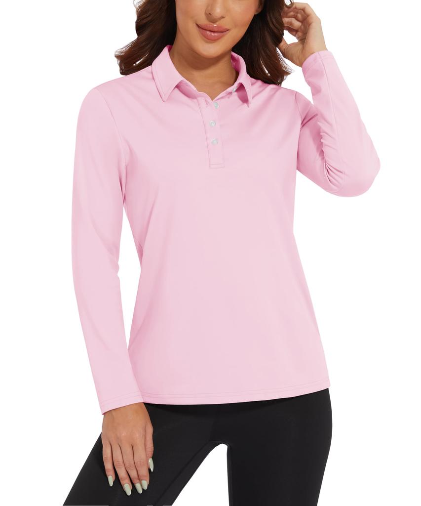 Polo Long Golf Long Sleeve UV Quick Active 2XL [KEFITEVD] Women's Shirt, Work, Sleeve, Shirt, Sunscreen, T-Shirt, Protection, Absorbent, Drying, Wear,
