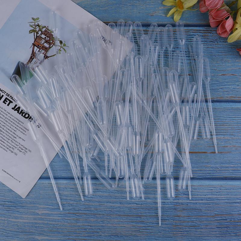 100Pcs 1Ml Disposable Plastic Eye Dropper Set Transfer Graduated Pipettes