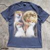 Penguin Moon Shirt, Full Moon Graphic Tee, Retro Animal T-Shirt, Antarctic Bird Gift