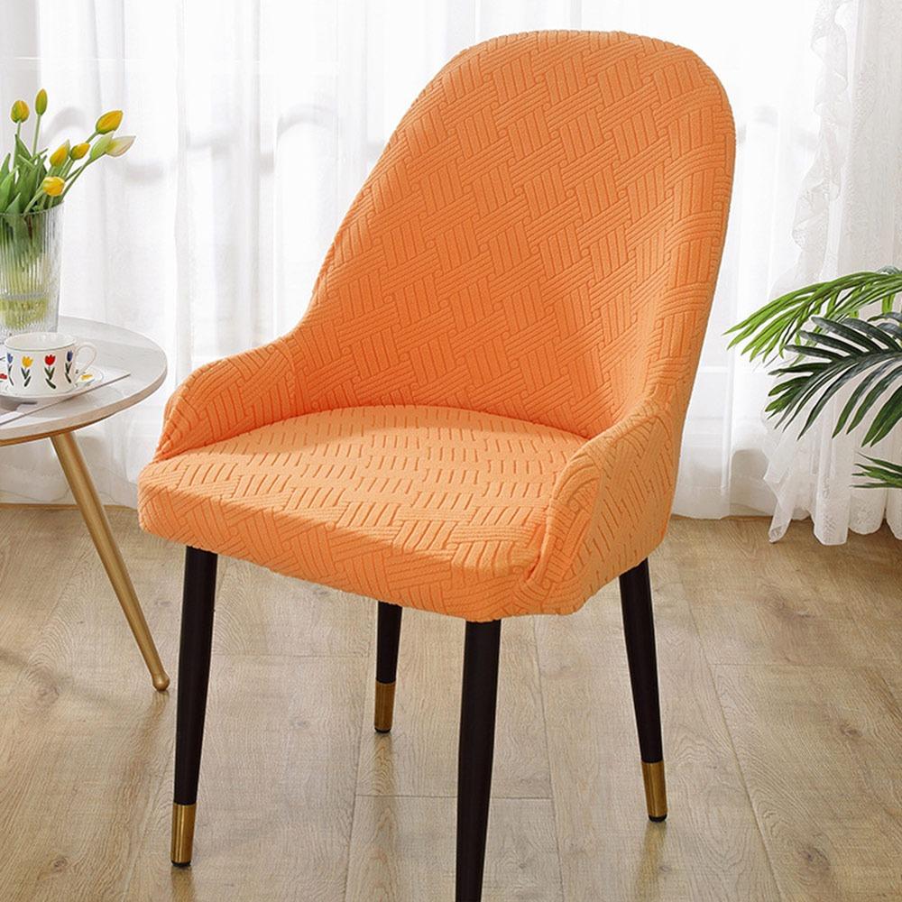 Anti-slip Integrated Seat Cover Curved Backrest Protector Dining Chair Cover  for Home Decoration