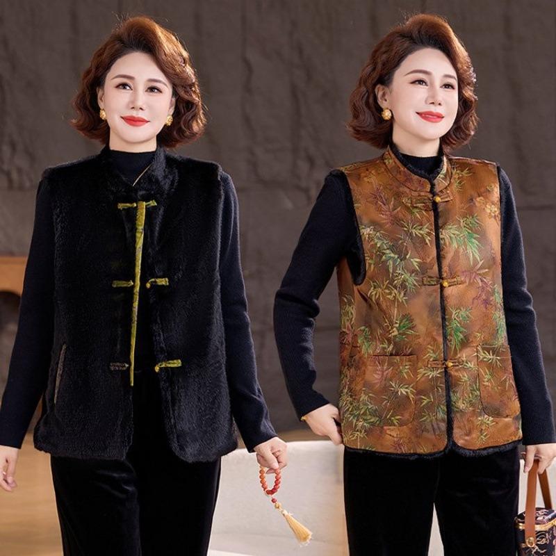 Winter Cotton-padded Vest Jacket Plus Size Vest Autumn and Winter Thickened Thermal Vest Women