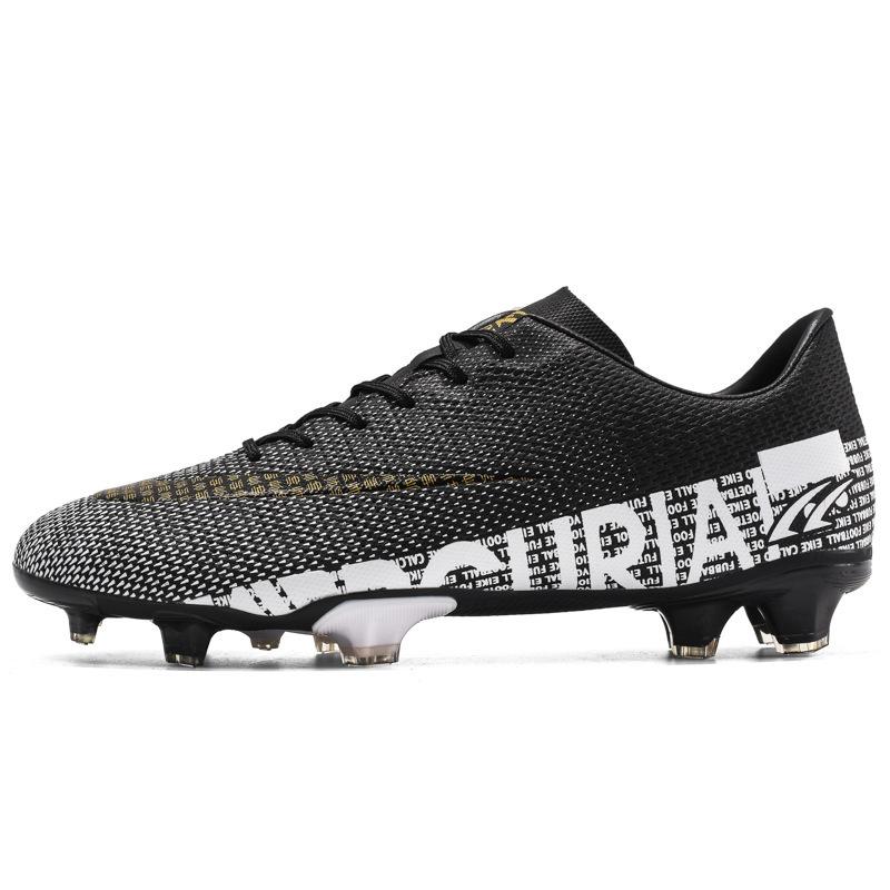Autumn new printed hard-soled men's and women's long and short nail shoes low-top fashion football shoes grass training shoes