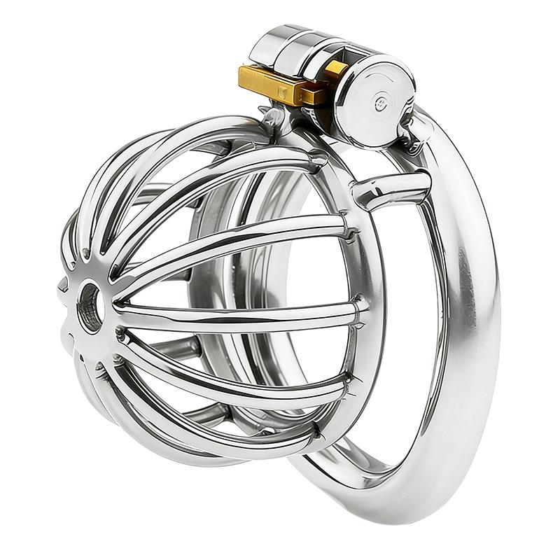 SEXBAY Stainless Steel Chastity Cage for Male-LGBT Lock Cock Ring Adult Sex Toy with BDSM SM Features