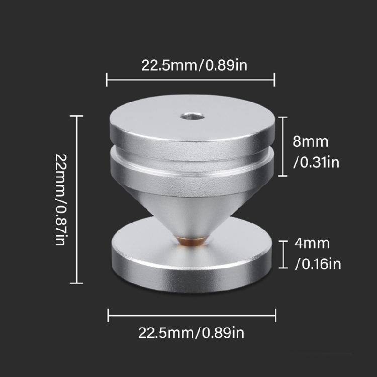 Stoßdämpfende Lautsprecherständerfüße für Heimkinosysteme Präzise Bodenspitze Verbessert Schalldämmungsmatte
