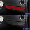 Bright Red Carbon Fiber Car Passenger Storage Box Cover For Fiat 500 12-15 LHD