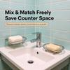 Countertop Storage Rack Corrosion Resistant Bathroom Shelf Soap Dish Stainless Steel Soap Storage Rack For Small Cleaning Tools
