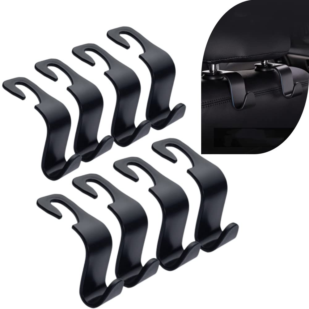 

Car Seat Hooks, Headrest Hooks, Set of 8, Car Hooks, Load Capacity 44.1 lbs
