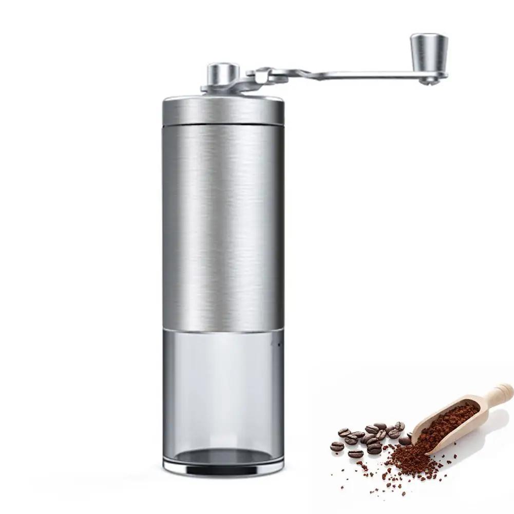 Ручная кофемолка Ручная кофемолка Мельница с ручкой из нержавеющей стали Ручная кофемолка для кофейных зерен Кофемолка с жерновами белый