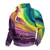 Men's Casual 1/4 Zip Stand Collar Sweatshirt with Printed Design for Everyday Wear