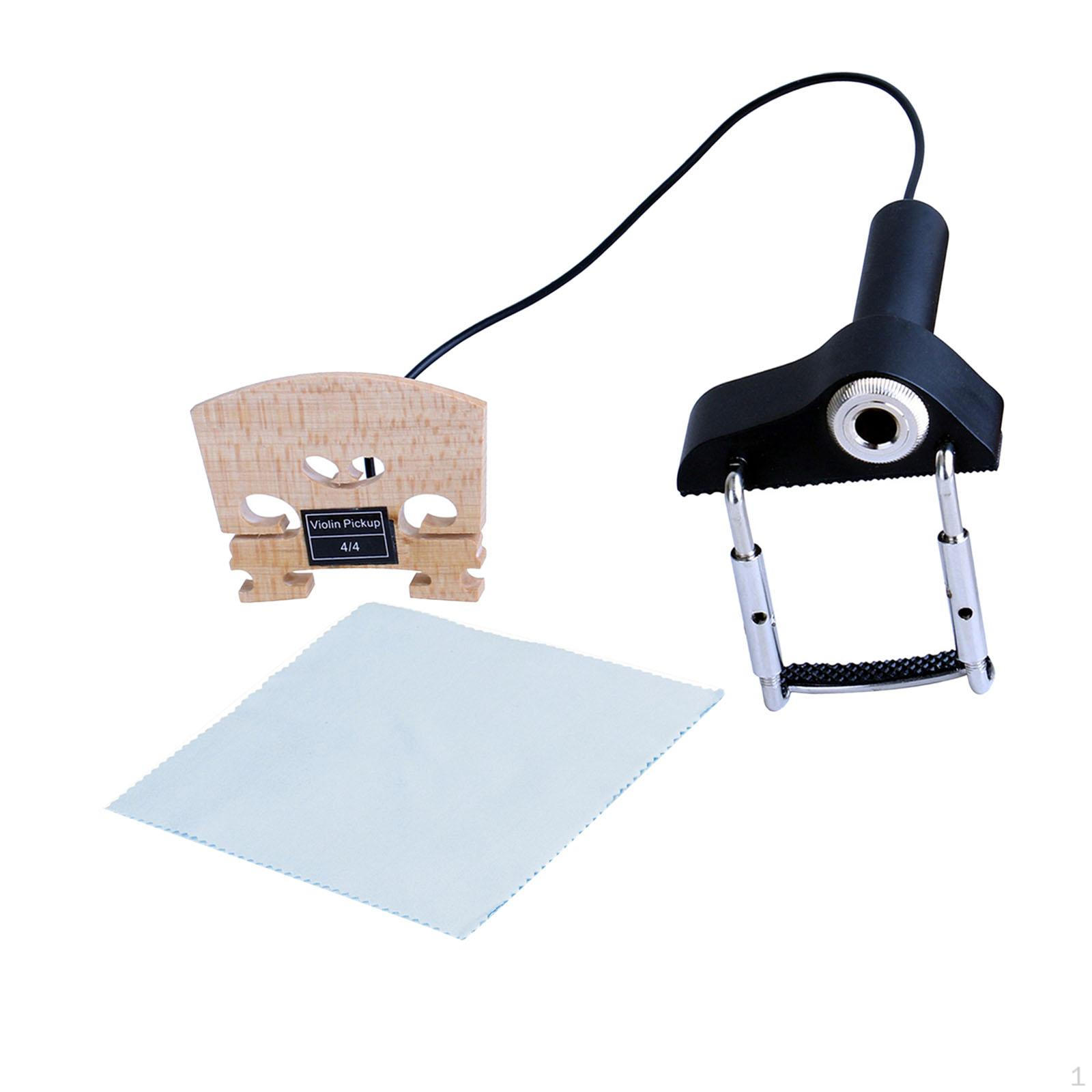 Portable Piezo Violin Pickup -13 Bridge Accessory Adjusting Placement Instant Authentic for