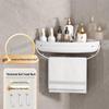 Miflame No-Punch Wall-Mounted Bathroom Storage Shelf