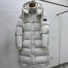 Autumn and winter new versatile long thick coat women's white duck down daily leisure trend