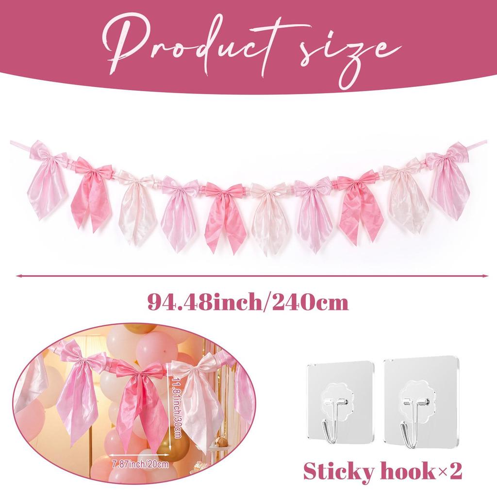 Cross-border Bow Background Decoration Banner for Birthday Party Atmosphere