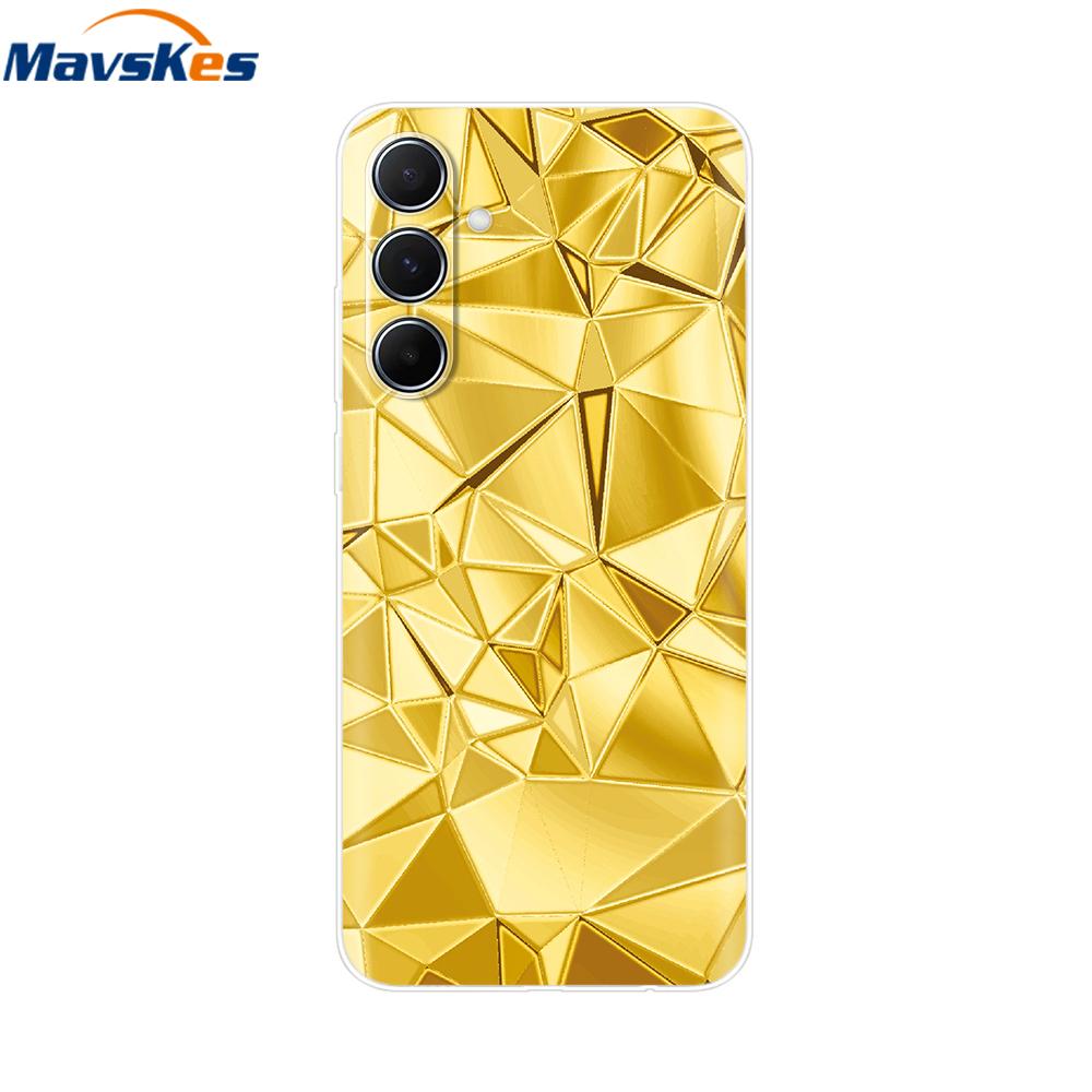 For Samsung Galaxy M35 5G Case Cute Cat Flower Painted Phone Cases For Samsung M35 Case M 35 SM-M356B Silicone Clear TPU Fundas