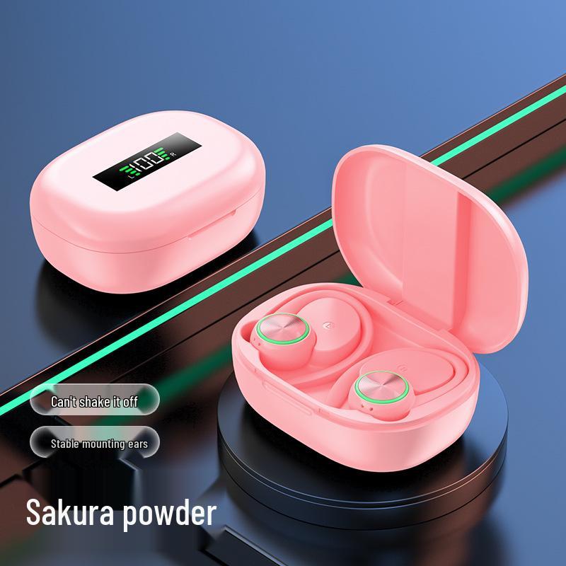 Wireless Bluetooth Earphones with Noise Cancelling and Smart Display, Sport Ear Hook Design