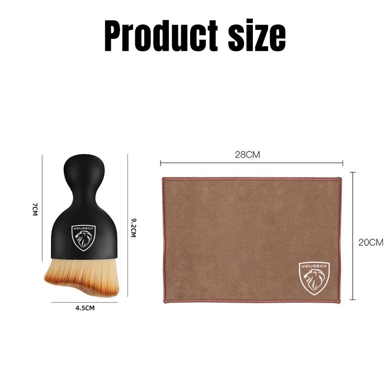 Car Suede Cleaning Cloth Air Vent Soft Brush Auto Clean Tools For Peugeot 3008 5008 208 308 508 2008 408X 108 Wheel Center CapK