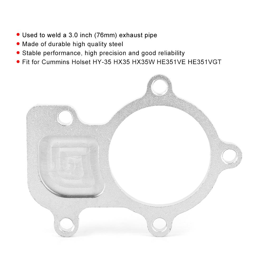 3.0in Downpipe Turbo Flange Fit for Cummins Holset HY 35 HX35 HX35W HE351VE HE351VGT
