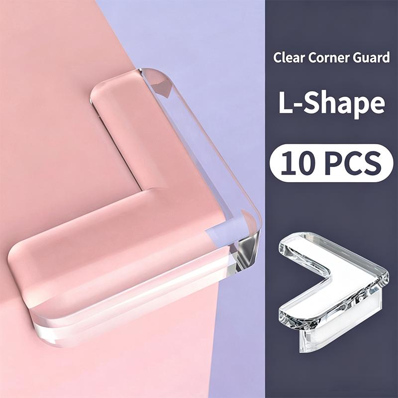 Clear Table Corner Protectors for Baby Furniture Anti-Collision Edge Guards Soft Child Safety Table Corner Covers Home Safety Supplies L-shaped [10PCS] прозрачный