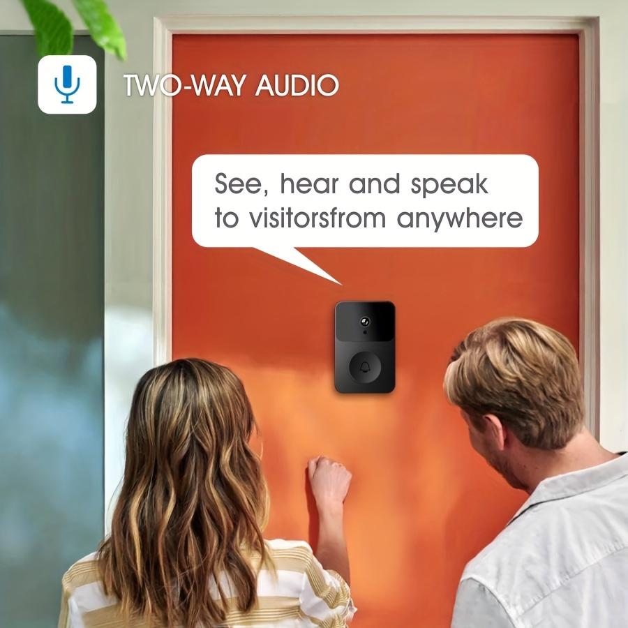 [Wireless Video Doorbell] 1pc Wireless Video Doorbell - HD Camera, Wide Angle, Intelligent Voice Intercom, WiFi Enabled, Battery/USB Dual Power