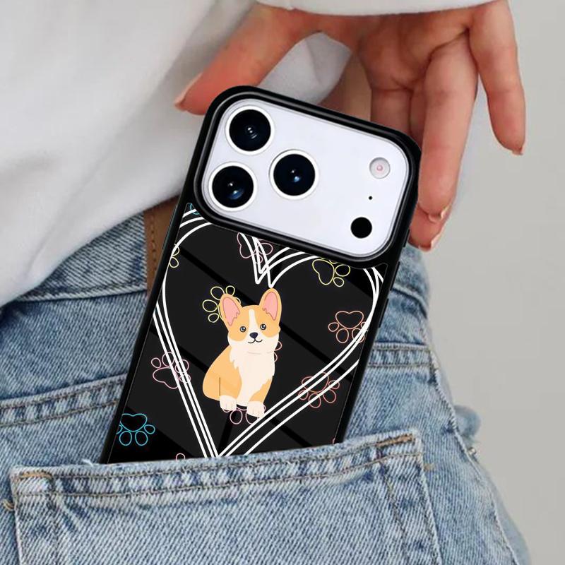 Corgi Funny Puppy Phone Case for iPhone 16e 15 14 13 12 17 Pro Max Plus Air 17pro Cover Coque
