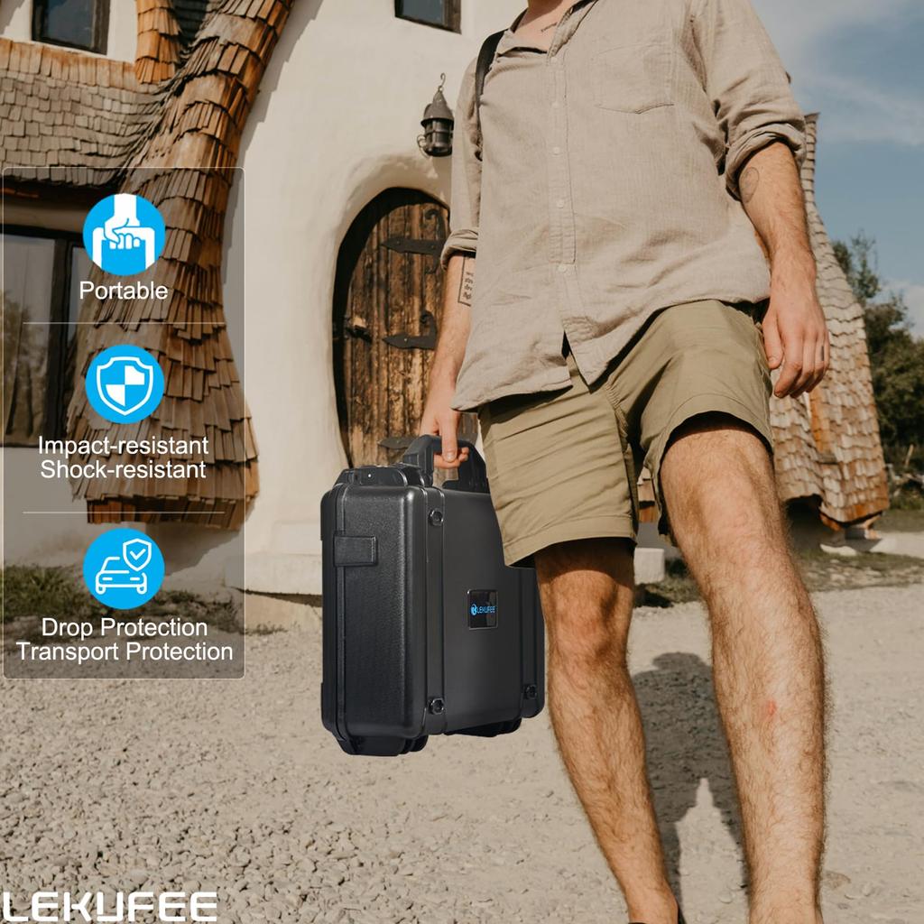 Lekufee DJI Mini 4 Pro Hartschalenkoffer, Wasserdichter Aufbewahrungskoffer für DJI Mini 4 Pro, DJI Mini 3 Pro, DJI RC und DJI RC N1 (Nur Hartschalenkoffer)