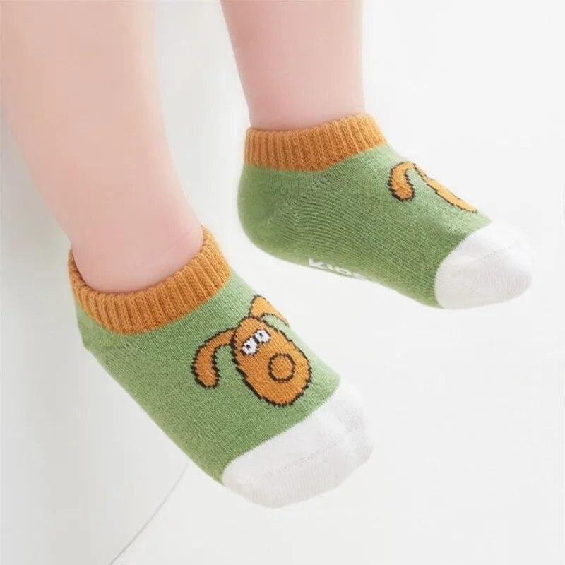 4Pairs/Set Newborn Baby Boat Socks For Girls Boys Summer Infant Girl Boy Toddler Floor Sock Anti-slip 0-4Y Children's Socks