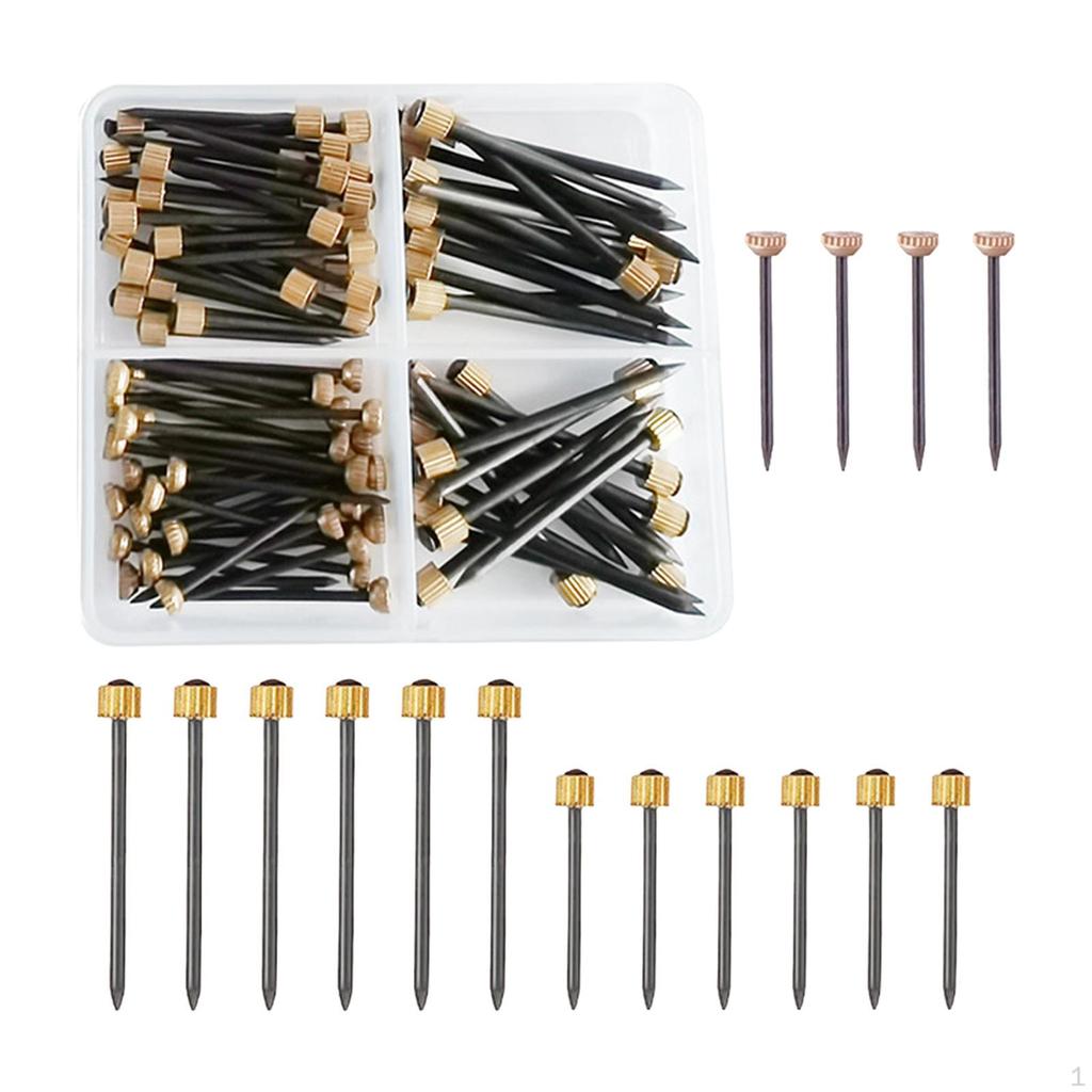 90Pcs Picture Hanging Nails, Hardware Decorative Nails In Box