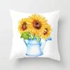 Office Living Room Home Pillowcase Sunflower Print Pattern Pillowcase Car Ornaments