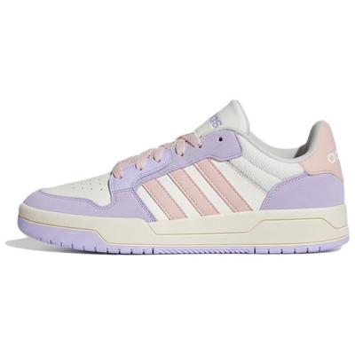 Entrap Fabric Synthetic Leather Comfortable Versatile Retro Basketball Style Low Top Sneakers Unisex Sneakers Pink Purple KH8206
