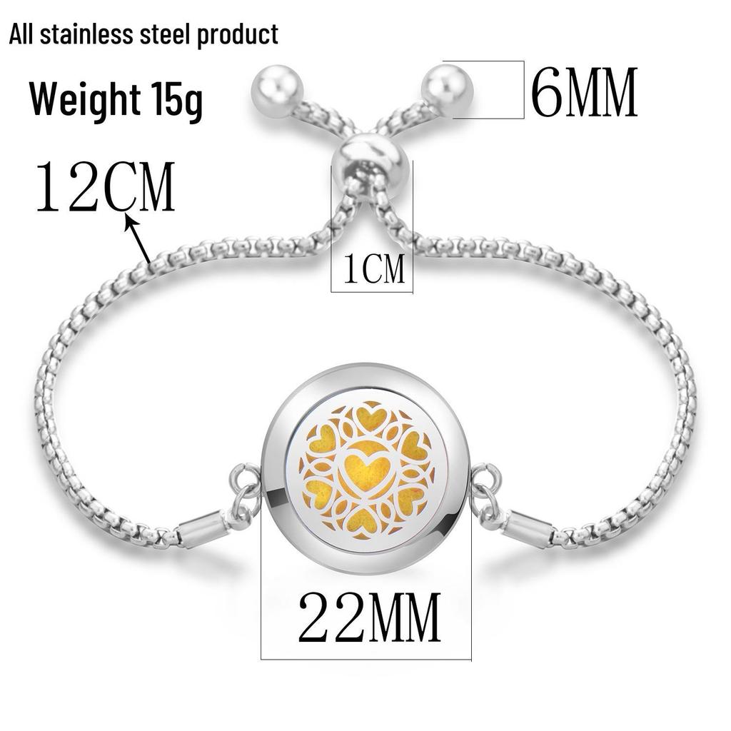 Women's Openable Titanium Steel Essential Oil Diffuser Bracelet