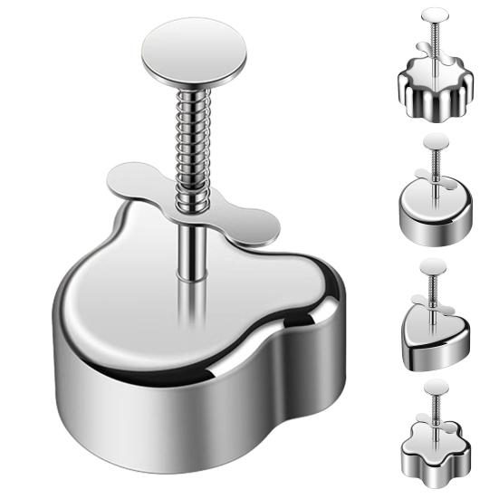 Stainless Steel Onigiri Mold Sushi Rice Ball Maker Round Star Flower Shape Bento Rice Press Food-Safe Kitchen Tool for Cakes Patties Salads