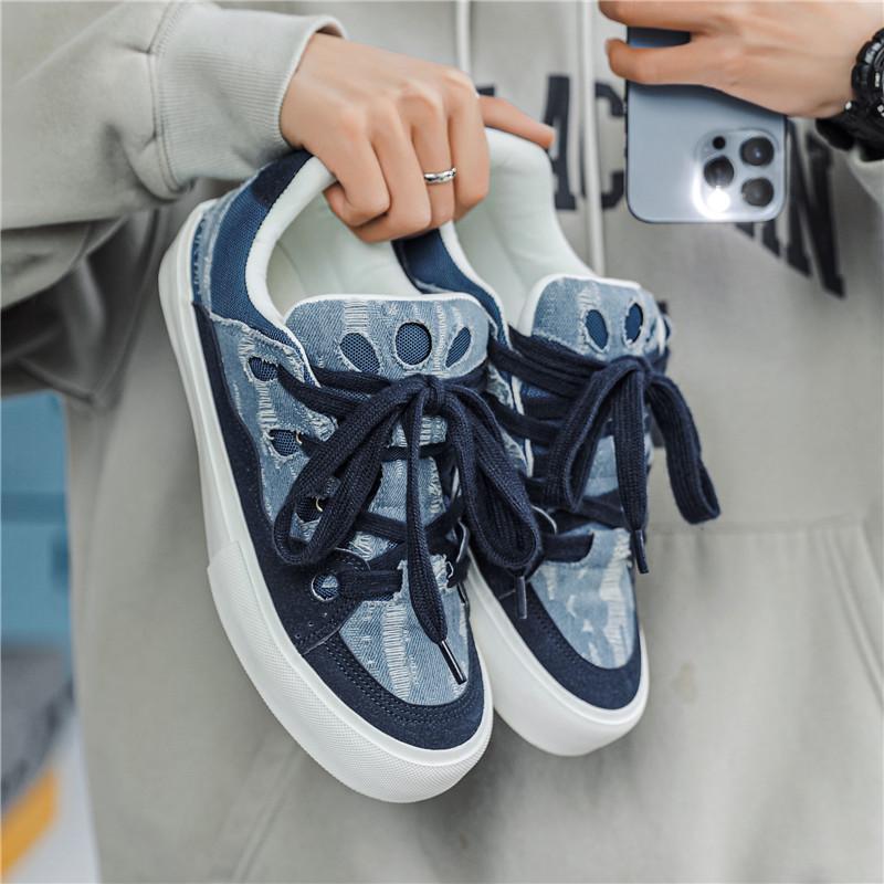 Autumn new couple niche design canvas board shoes bread casual trendy shoes