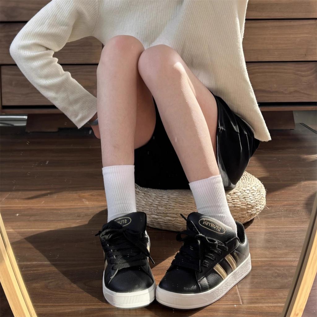 Women's Shoes High-value Thick-soled White Shoes 2025 Spring New High-value Versatile Shoes Ins Trendy Board Shoes Women
