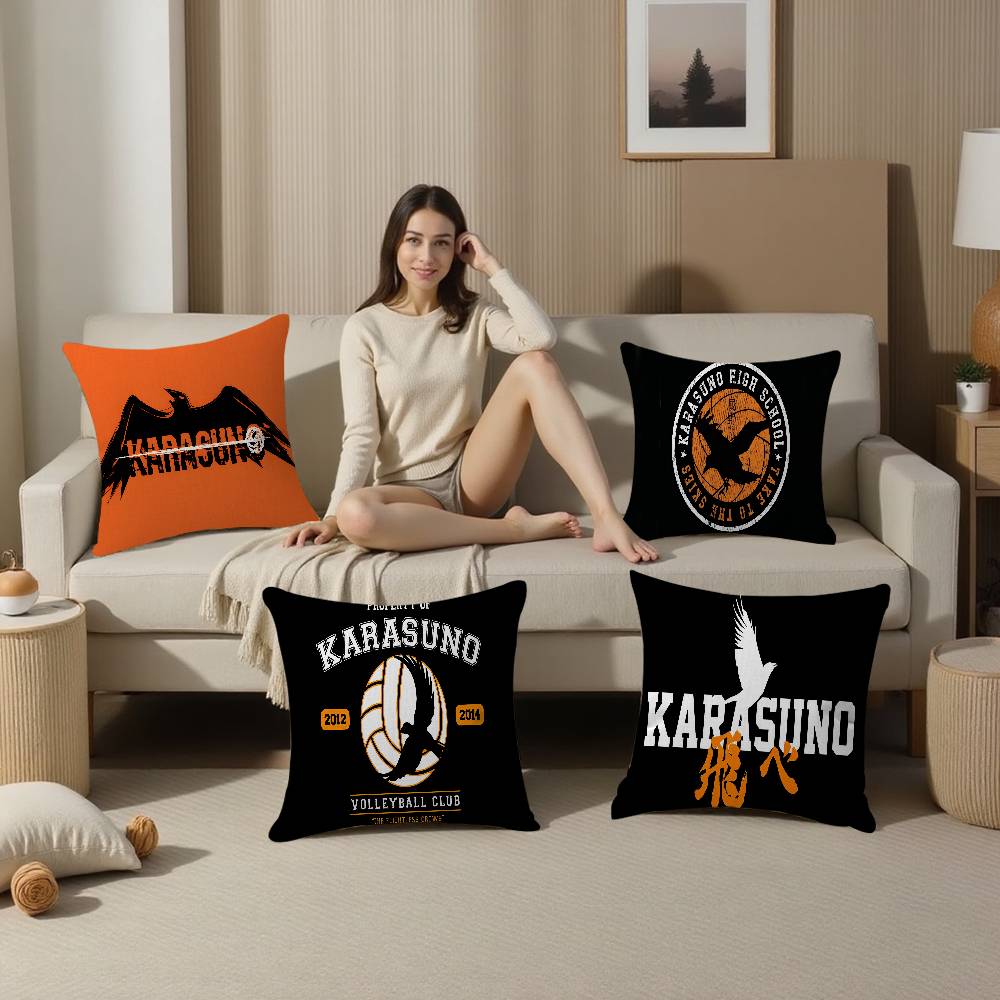 Cartoon K-Karasuno Kissenbezug Dekokissen Sofa Heimdeko Hülle Kissenbezüge